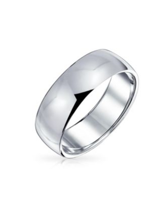 Simple Wide Dome .925 Sterling Silver Band Ring 6MM