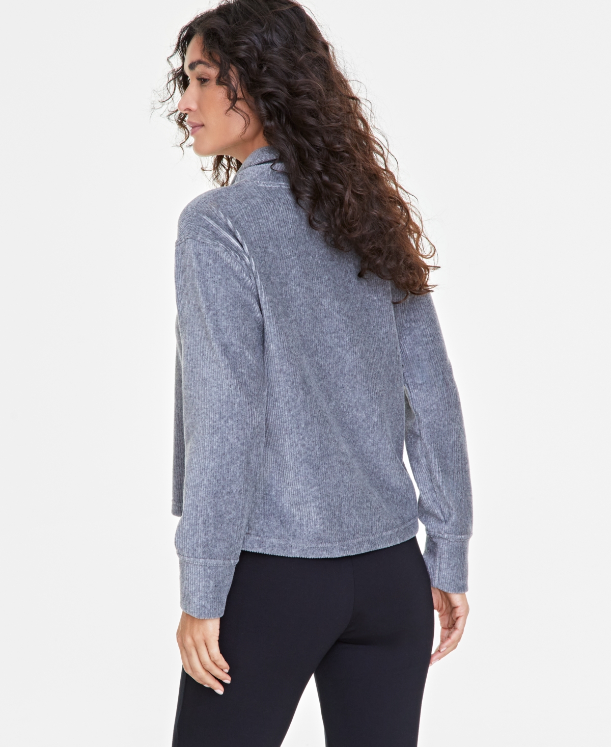 ON 34TH WOMEN'S RIBBED VELOUR TURTLENECK TOP, CREATED FOR MACY'S 