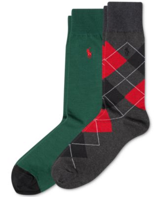 Polo Ralph Lauren Men's Argyle Slack Socks, 2-Pack - Macy's