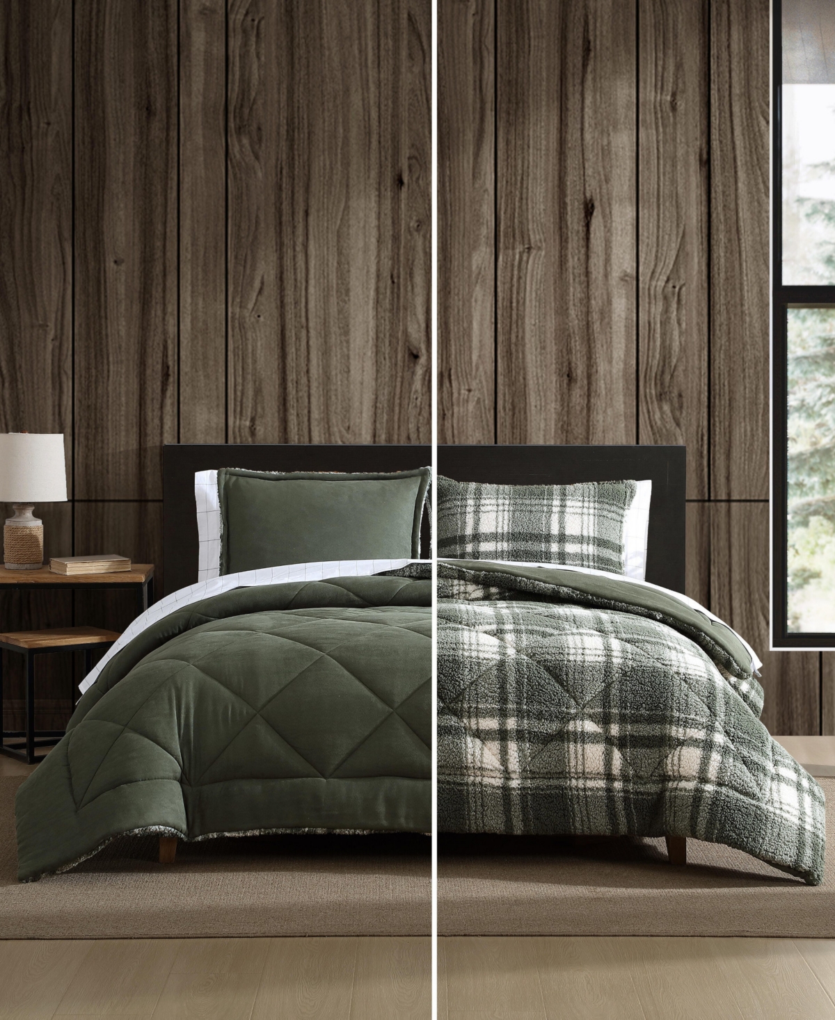 Eddie Bauer Big Lake Plaid Reversible -Pc. Comforter Set