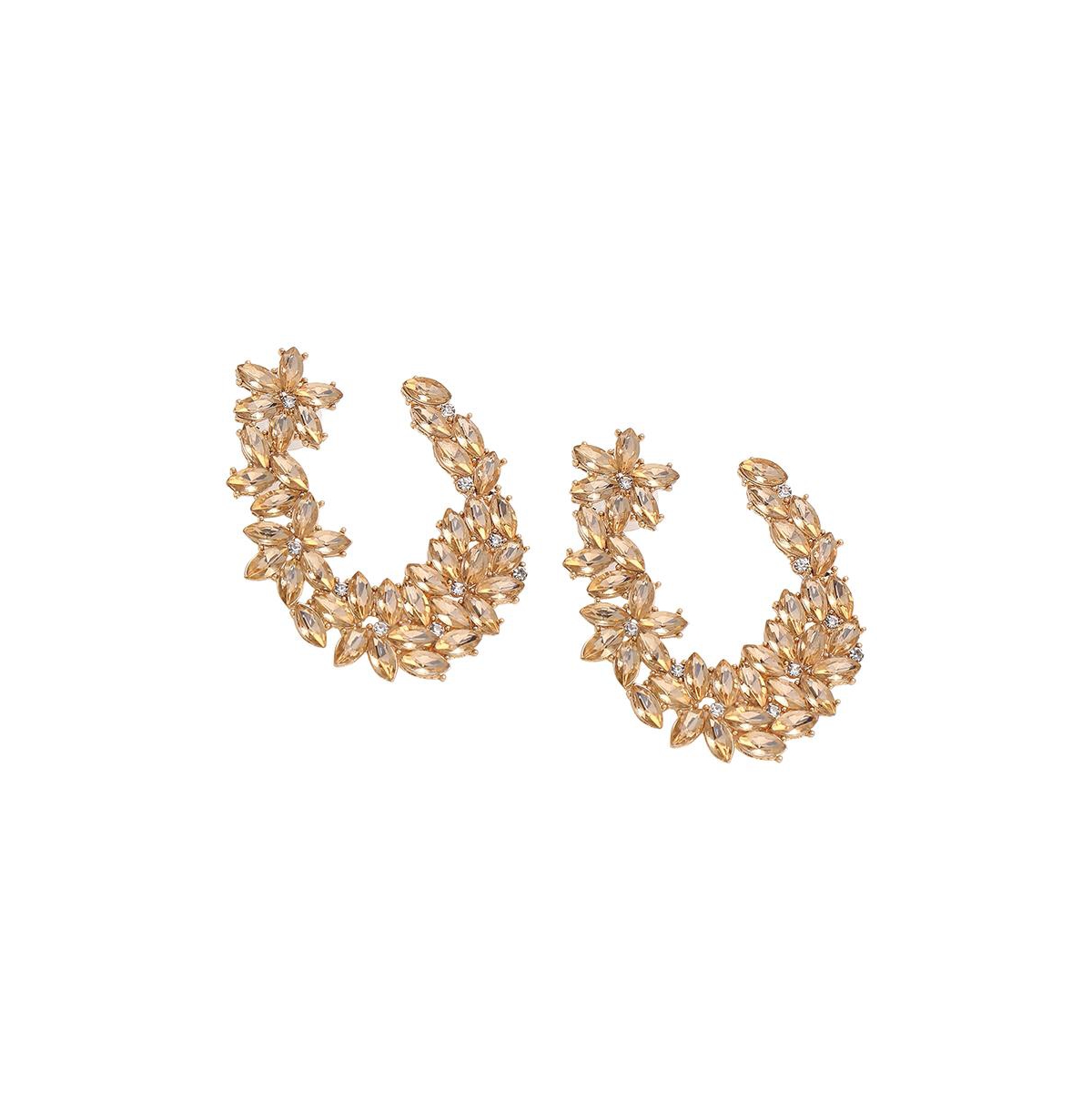 Sohi Women's Botanical Drop Earrings - Gold