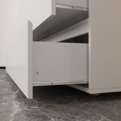 6-Drawers White Wood Chest of Drawer Cabinet Organizer