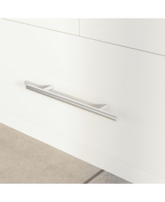 White 2-Door Wardrobe Armoire with 1-Drawers and Hanging Rod