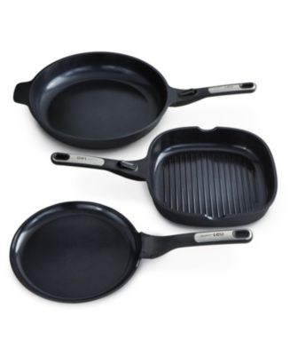 BergHOFF Leo Phantom 3pc Nonstick Ceramic Specialty Cookware Set, Recycled main image 0