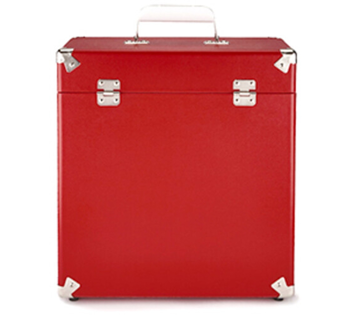 Gpo Retro SWB18RED Vinyl Record Case 35 Count Capacity with Removable Lid -- Red