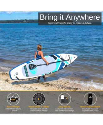 Watersports Islander 11 Foot Inflatable Stand-Up Paddle Board Kit, Teal