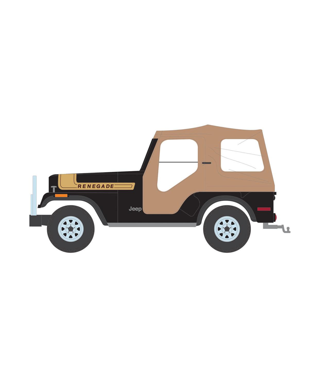 Greenlight Collectibles 1/64 1976 Jeep Cj-5 Renegade Lifted Off-Road BumperAll-Terrain 16 - Black