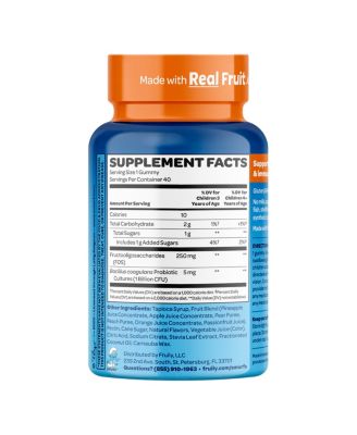 Digestive Probiotic Kids Vitamin Gummies, Multivitamin Gummies for Digestive, Gut & Immune Health Support for Kids Berry Flavored, 40ct