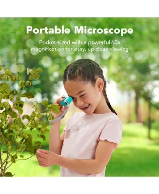 30-Piece STEM Kids Microscope Science Kit w/ 100x, 600x, 1200x Zoom, Slides, Carrying Case
