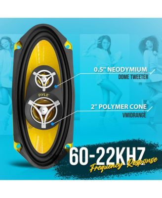 4'' x 10'' Three-Way Car Speakers, 300 Watt