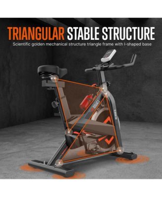 Stationary Cycling Bike Exerciser With Adjustable Resistance and LCD Display