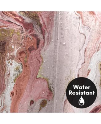 Abstract Shower Curtain Marble Petroleum by PI Creative Art
