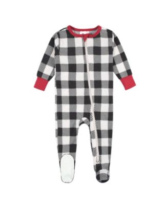 Baby Girls Holiday Family Pajamas Neutral One Piece Footed Pajamas