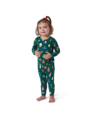 Baby Girls Holiday Family Pajamas Neutral Two Piece Pajamas