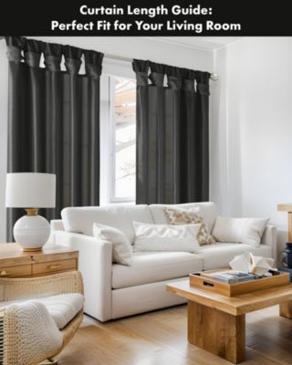 Emilia Twist Tab Lined Window Curtain Panel, Single Curtain with Privacy Lining for Bedroom and Living Room, 84 inch length Single Curtain, Width 50 length 84 inches, Black Window Panel
