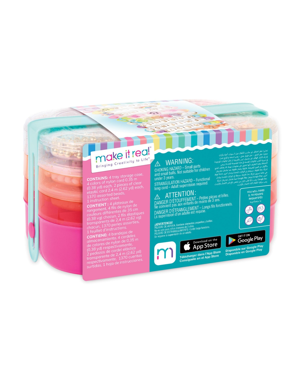 Make It Real Beads 2-go Diy Jewelry Set In Multi