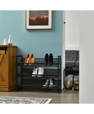 3-Tier Shoe Rack Adjustable to Flat Slant Shoe Organizer Holder Stand