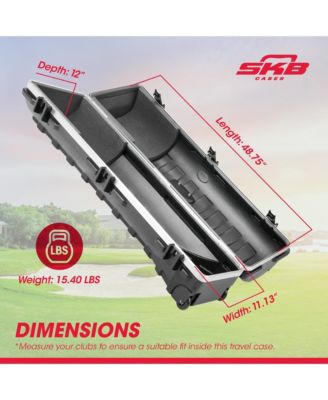 Cases ATA Standard Hard Shell Plastic Wheeled Golf Bag Travel Case, Black