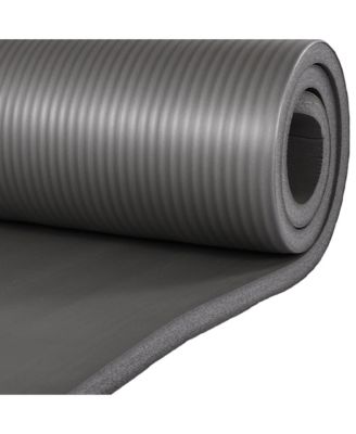 7 Piece Yoga Set with Mat, Stretch Strap, & Knee Pad, Gray