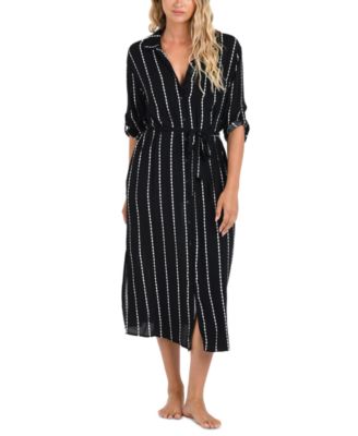 La Blanca - Women's City Lights Button-Up Shirt Dress Cover-Up