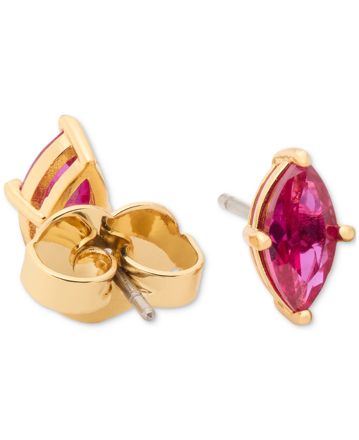 Kate Spade Signature Solitaire Studs In Ruby,gold