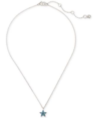 kate spade new york - Silver-Tone Cosmos Light Sapphire Pendant Necklace