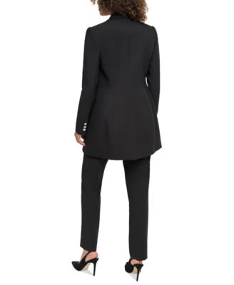 DKNY Women's Petite One-Button Longline Blazer - Macy's
