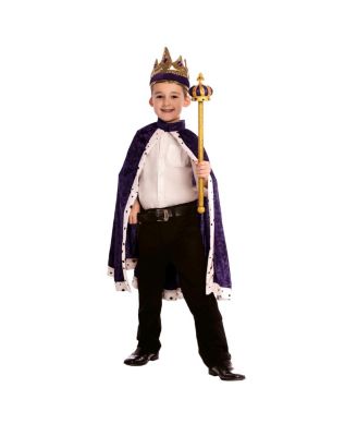 Kids King Crown and Robe Costume Set