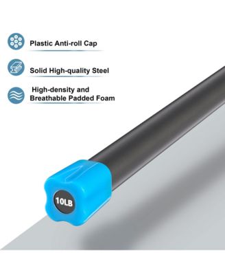 Total Body Workout & Exercise Weighted Bar Padded Grip, 3 Pack