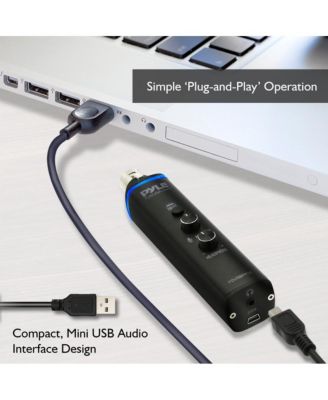 XLR-to-USB Microphone Adaptor, USB Mic Interface with Volume Control and +48V Phantom Power