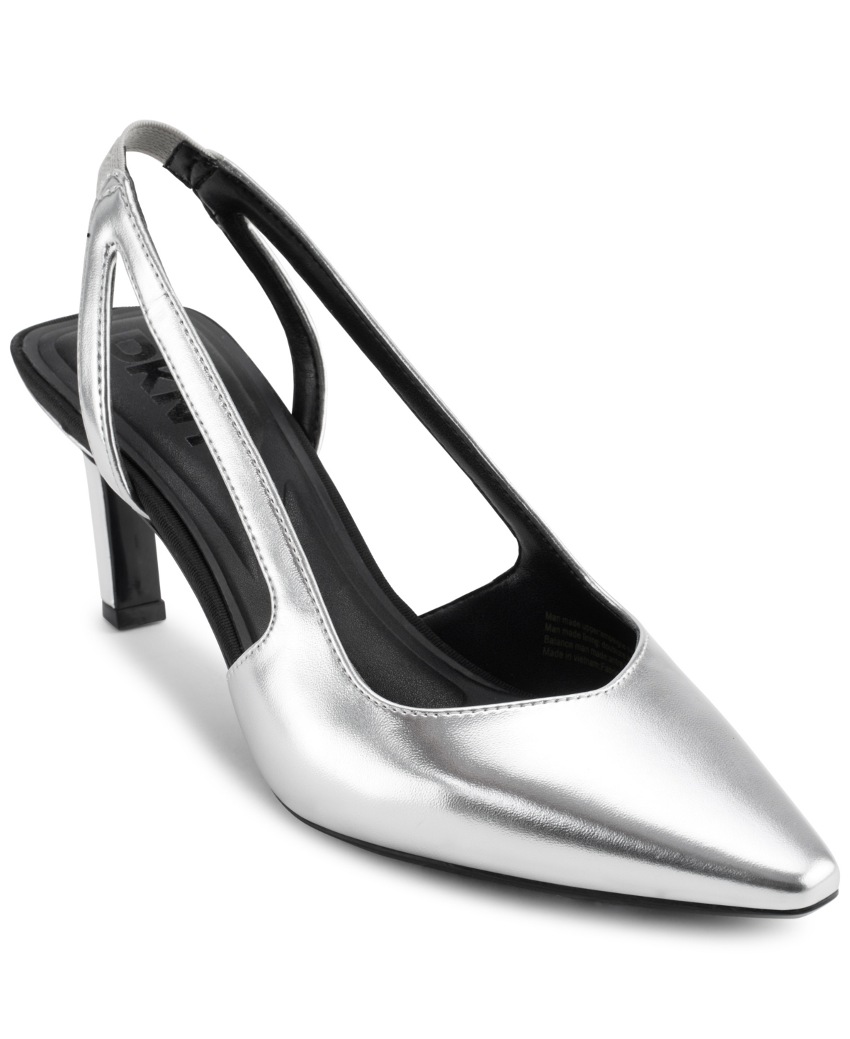 Dkny Carson Pointed Toe Slingback Pump In Silver