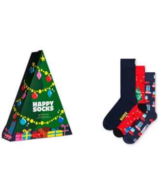 Happy Socks - Men's Holiday Tree Socks Gift Set, Pack of 3