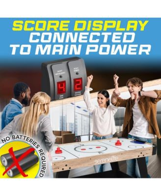 54" Air Hockey Table with Digital LED Scoreboard, 12V Fan Motor, and Pucks