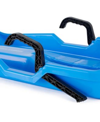 Downhill Thunder Kids Toddler Plastic Toboggan Snow Sled, Blue