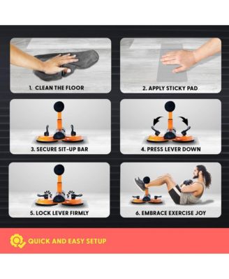 Abs Master Sit-Up Bar With Double Suction Cup for Abdominal Exercises