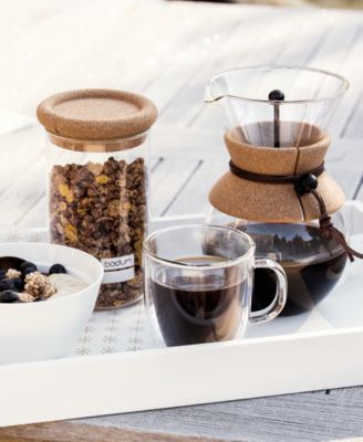 Bistro Double-Walled Glass Mugs, Set of 2