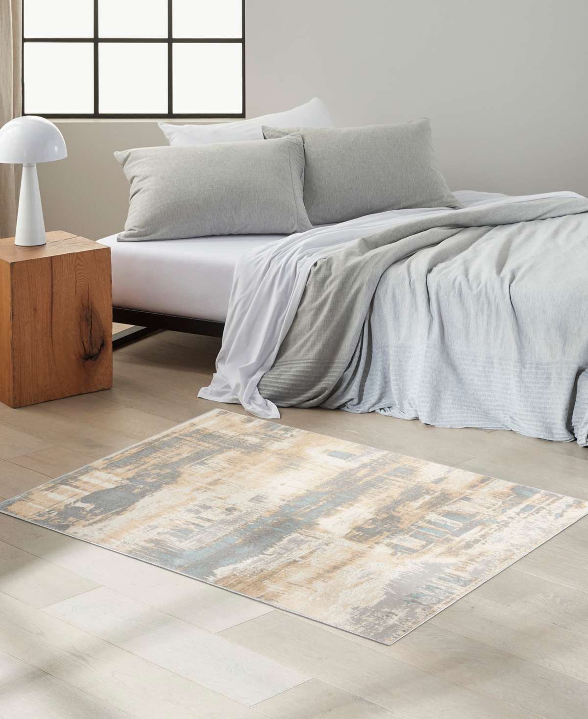 Calvin Klein Ck005 Enchanting Ech02 3'2"x5' Area Rug In Ivory,mist