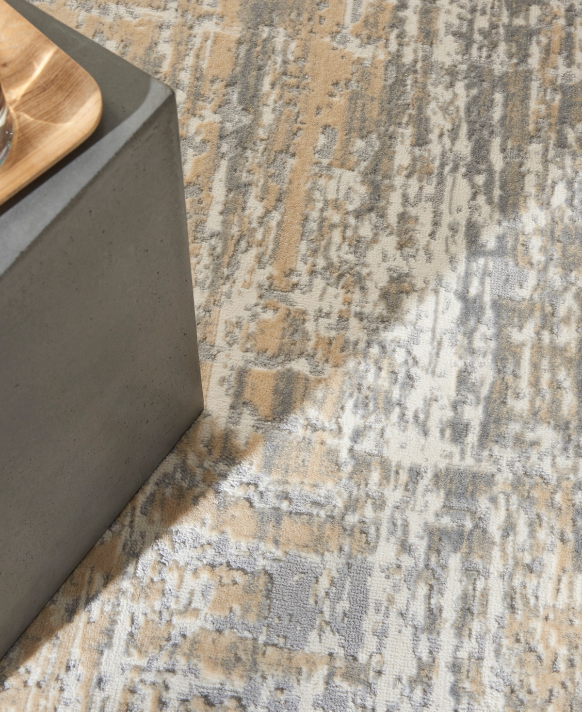 Calvin Klein Ck005 Enchanting Ech04 5'3"x7'3" Area Rug In Gray,beige