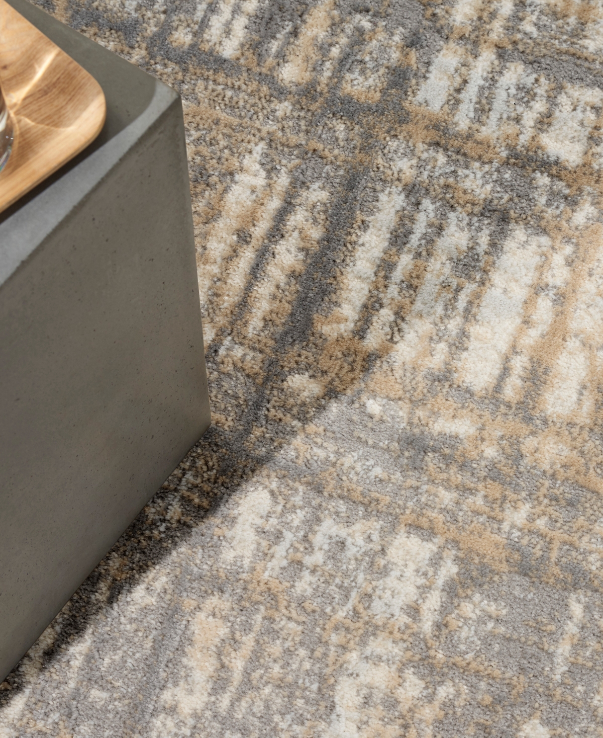 Calvin Klein Ck005 Enchanting Ech05 8'x10' Area Rug In Gray,ivory