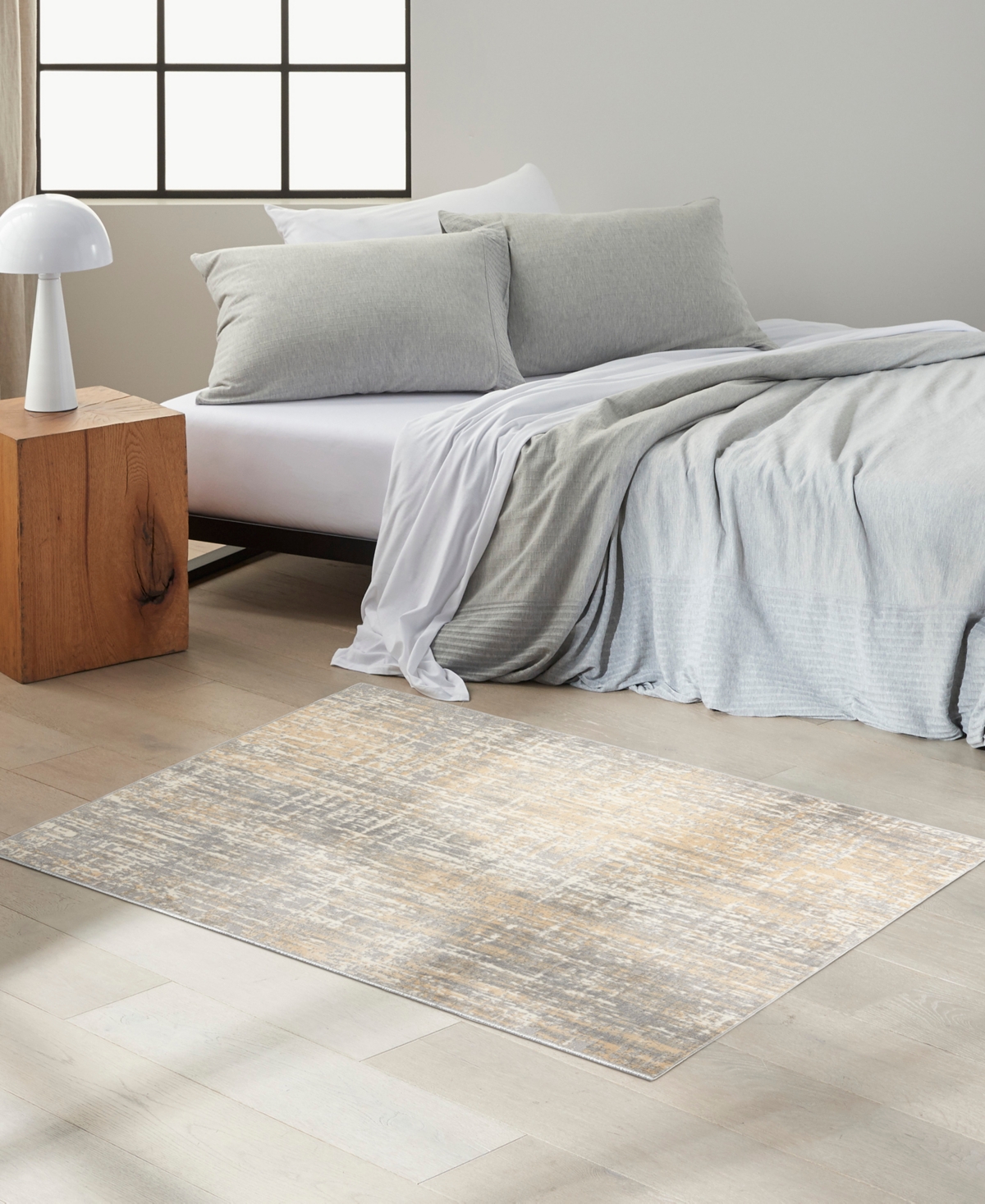 Calvin Klein Ck005 Enchanting Ech04 3'2"x5' Area Rug In Gray,beige