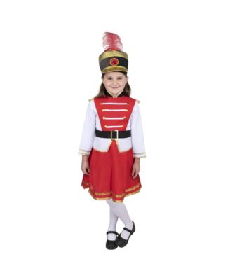 Kids Drum Majorette Dress & Hat Costume Set
