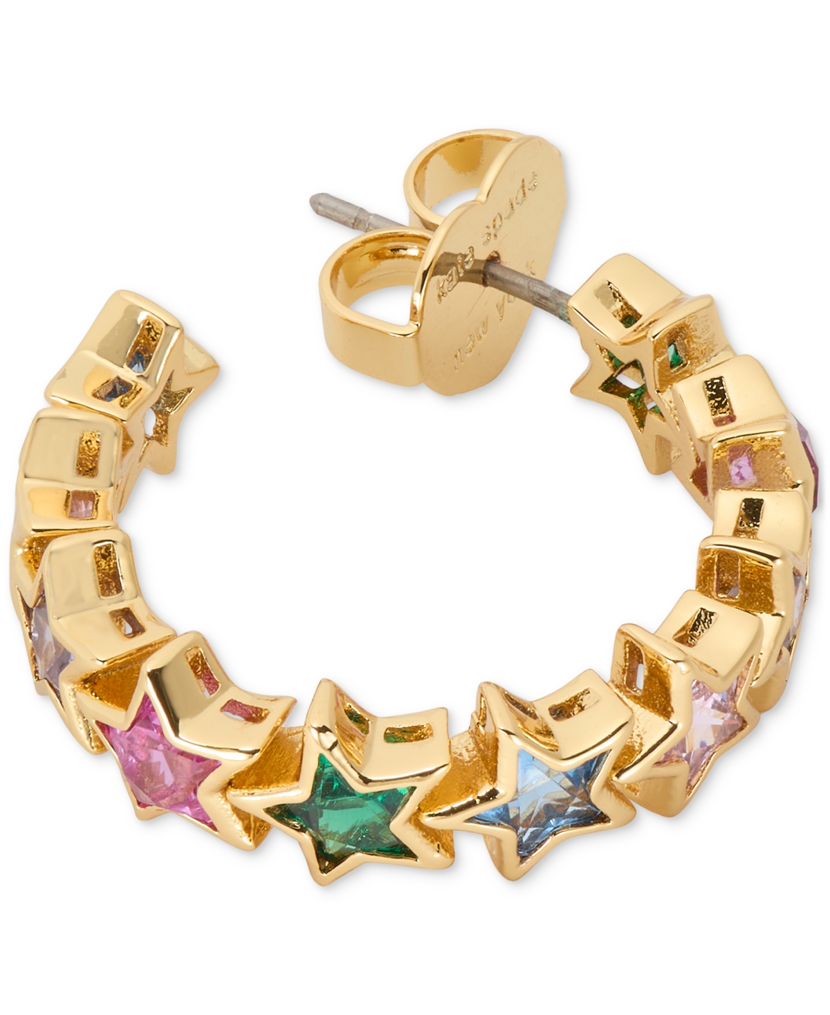 Kate Spade Space Cadet Cubic Zirconia Star C-hoop Huggies Earrings In Multi