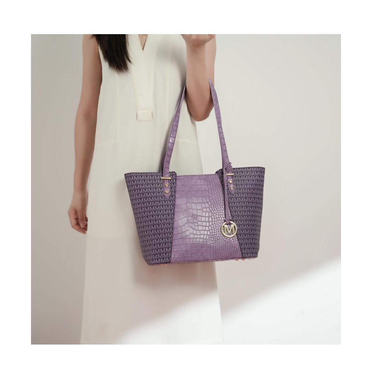 Mkf Collection Lippa M Signature Tote Bag – 4 Pcs set by Mia K