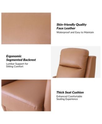 Donat Faux Leather Swivel Recliner