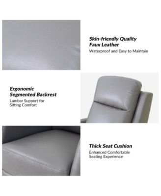 Donat Faux Leather Swivel Recliner