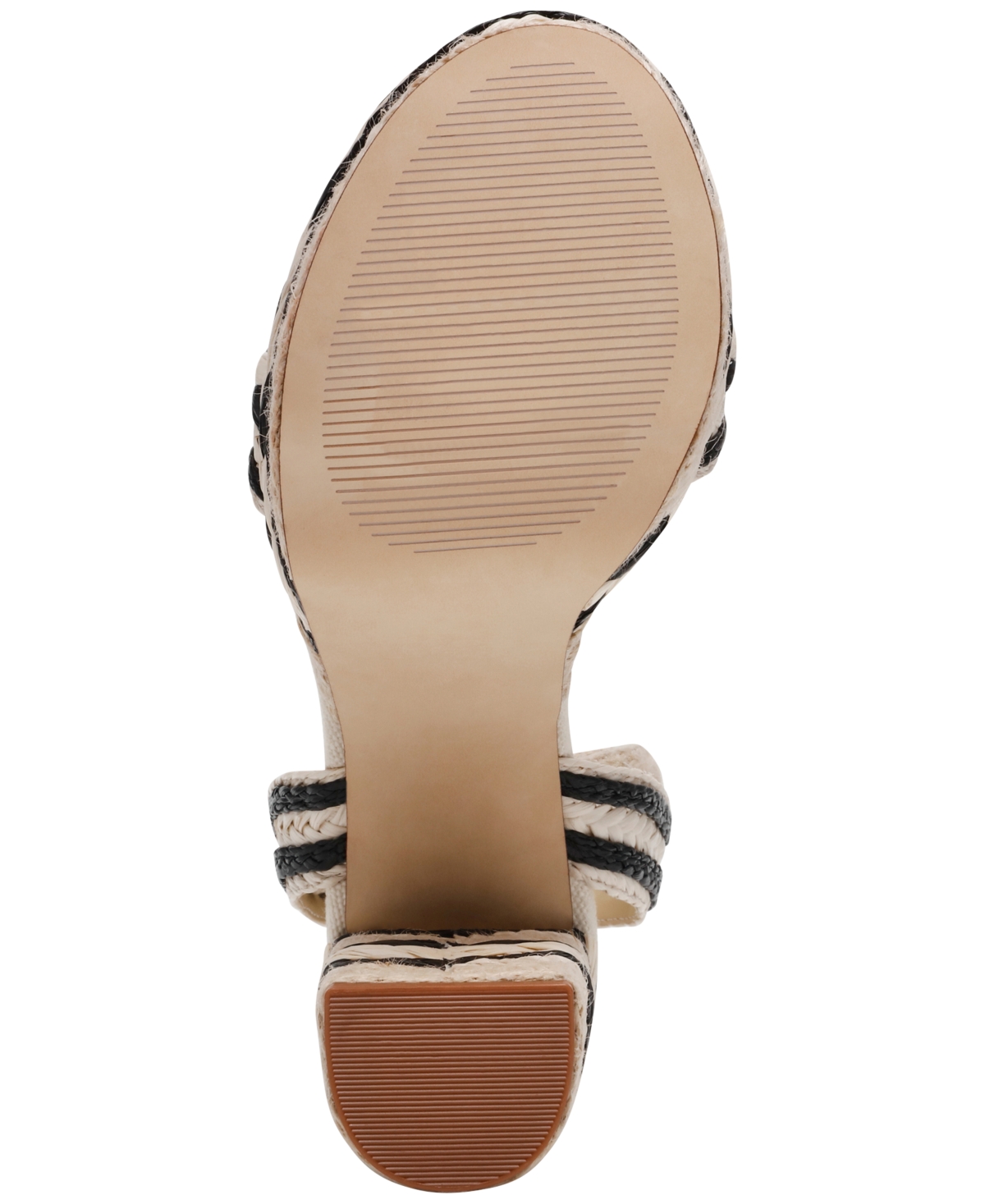 Steve Madden Women's Luccie Platform Raffia Dress Sandals In Black Multi Jute