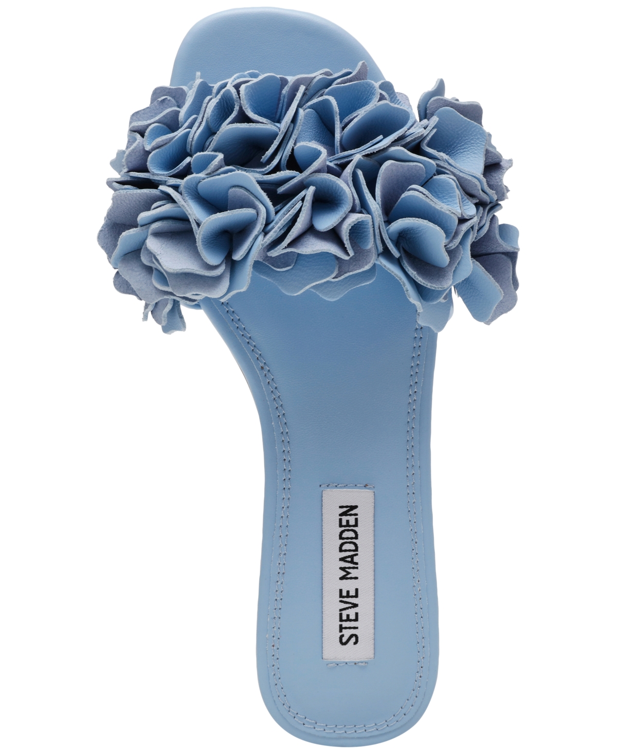 STEVE MADDEN WOMEN'S FLO RUFFLE SLIDE SANDALS 