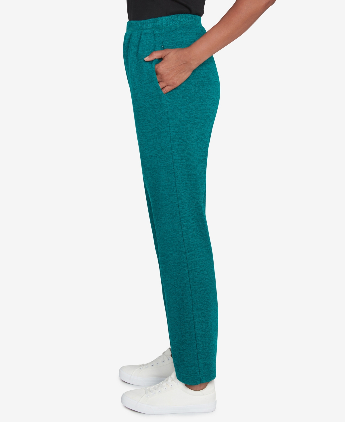 Alfred Dunner Petite French Quarter Soft Brushed Knit Average Length Pants