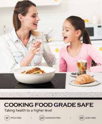 18-Piece Non-Stick Cookware Set with Silicone Tools, Detachable Handles, Space-Saving Design for All Stovetops