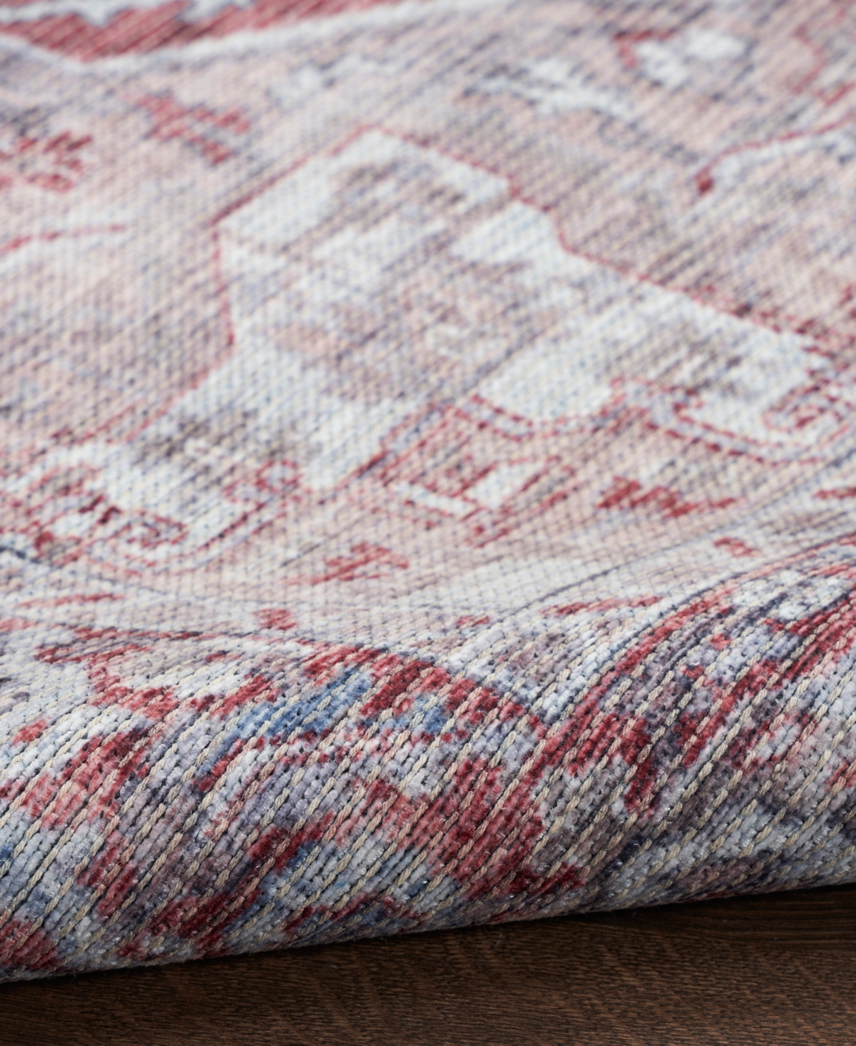 Nicole Curtis Machine Washable Series 1 SR101 2'2''x10' Area Rug - Red